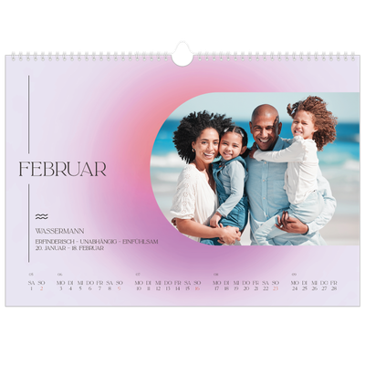 Fotokalender A3 — Astrologie Farbverlauf [Februar]