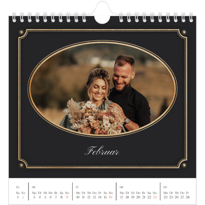 Jahreskalender Quadratisch — Vintage und klassisch [Februar]