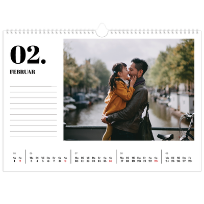 Fotokalender A3 — Serif und Momente [Februar]