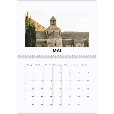Fotokalender A4 doppelt (30 x 40 cm) — Schlichtes Foto [deckblatt]