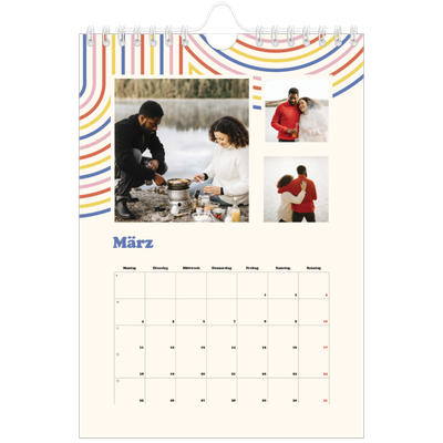 Fotokalender A5 — Retro-Streifen [Marsch]