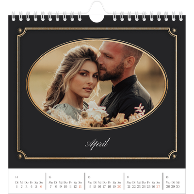 Jahreskalender Quadratisch — Vintage und klassisch [April]