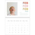 Fotokalender A4 doppelt (30 x 40 cm) — Bunte Schrift [Februar]