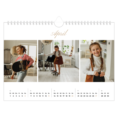 Fotokalender A4 — Eleganter Kalender [April]