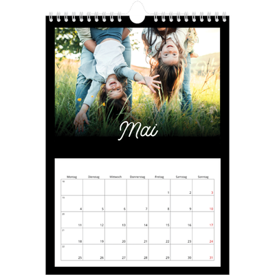 Fotokalender A4 (20 x 30 cm) — Schwarzes [deckblatt]