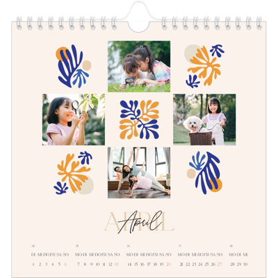 Jahreskalender Quadratisch — Verspielte Korallen [deckblatt]