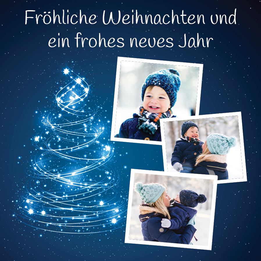 Fotokarten — Schneeflockenbaum