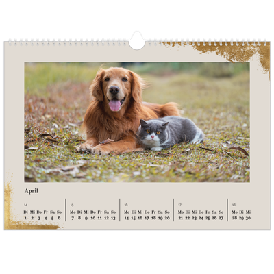 Fotokalender A3 — Classic Gold [April]