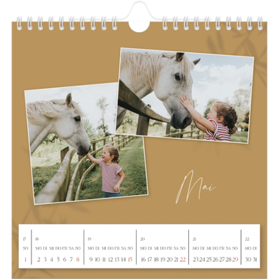 Jahreskalender Quadratisch — Warme Erdtöne [deckblatt]