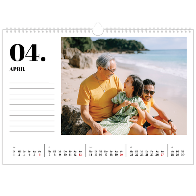 Fotokalender A3 — Serif und Momente [April]