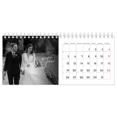 Tischkalender — Elegante Schrift [Januar]