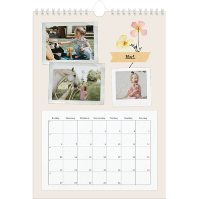Fotokalender A4 (20 x 30 cm) — Vintage Scrapbook [deckblatt]