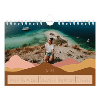 Fotokalender A5 — Berge in neutralen Farbtönen [deckblatt]