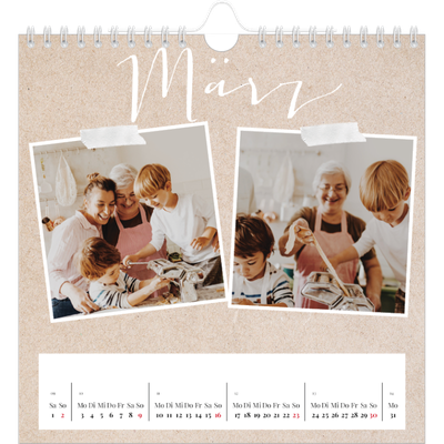 Jahreskalender Quadratisch — Scrapbook Kalender [Marsch]