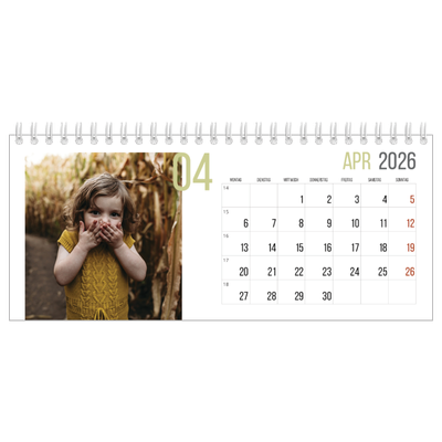 Tischkalender — Monatszahlen [April]