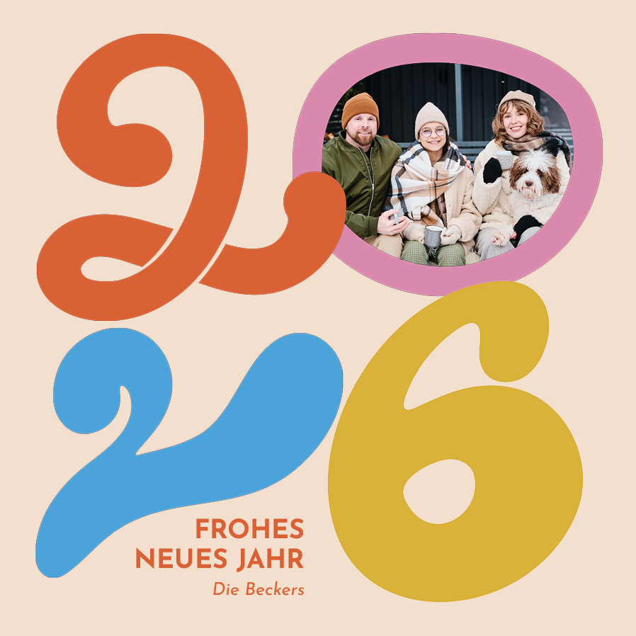 Fotokarten — Verspielte Schrift