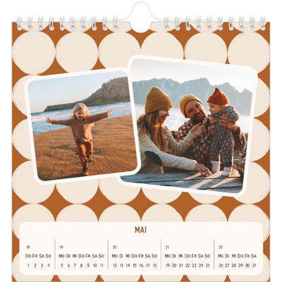 Jahreskalender Quadratisch — Retro-Muster [deckblatt]