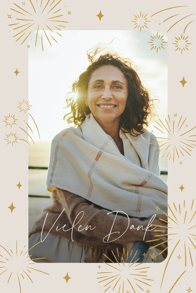 Dankeskarten — Funkelnde Jahre