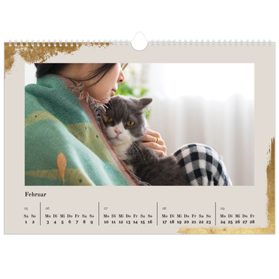 Fotokalender A3 — Classic Gold [Februar]