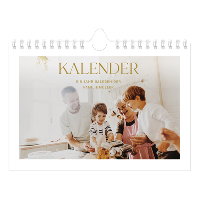 Fotokalender A5 — Großer goldener Text [deckblatt]