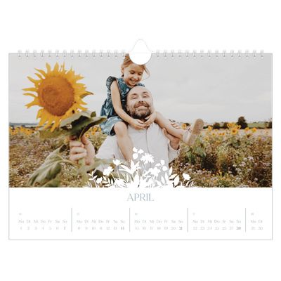 Fotokalender A4 — Blumenmotiv [April]