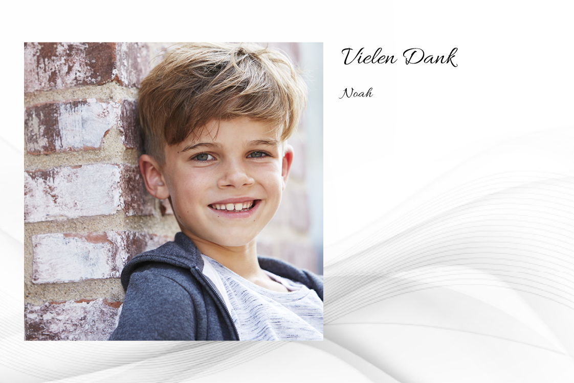 Dankeskarten — Graue Welle