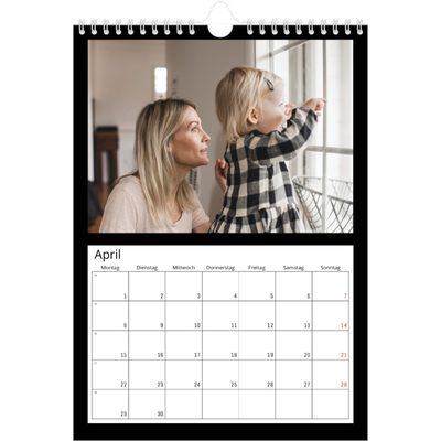 Fotokalender A4 (20 x 30 cm) — Black margin [April]