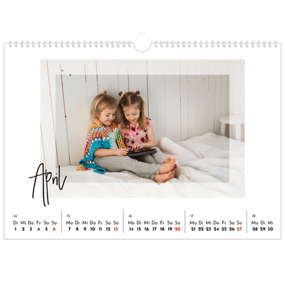 Fotokalender A3 — Durchsichtige Rahmen [April]