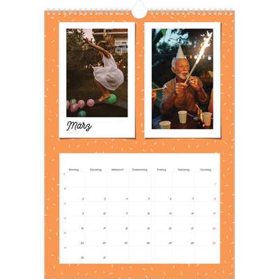 A3 Jahreskalender — Bunte Retro-Bilder [Marsch]