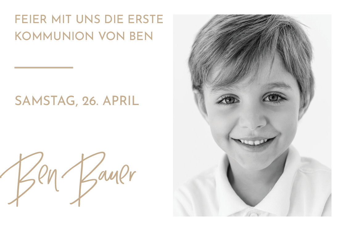 Einladungskarten — Goldene Signatur