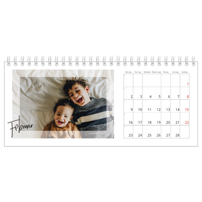 Tischkalender — Durchsichtige Rahmen [Februar]