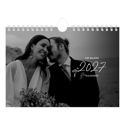 Fotokalender A5 — Elegante Schrift [deckblatt]