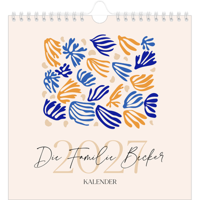 Jahreskalender Quadratisch — Verspielte Korallen [deckblatt]