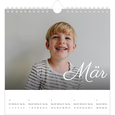 Jahreskalender Quadratisch — Handgeschriebener Monat [Marsch]