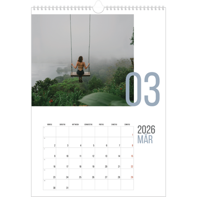 A3 Jahreskalender — Monatszahlen [Marsch]