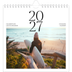 Jahreskalender Quadratisch — Surfen bei Sonnenuntergang [deckblatt]