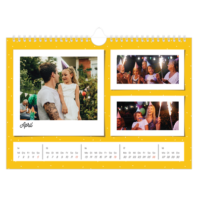 Fotokalender A4 — Bunte Retro-Bilder [April]