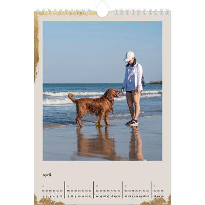 Fotokalender A4 (20 x 30 cm) — Classic Gold [April]