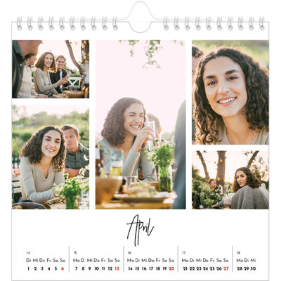 Jahreskalender Quadratisch — Fotoarrangement [April]