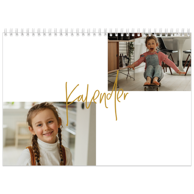 Fotokalender A4 doppelt (30 x 40 cm) — Goldstift [deckblatt]