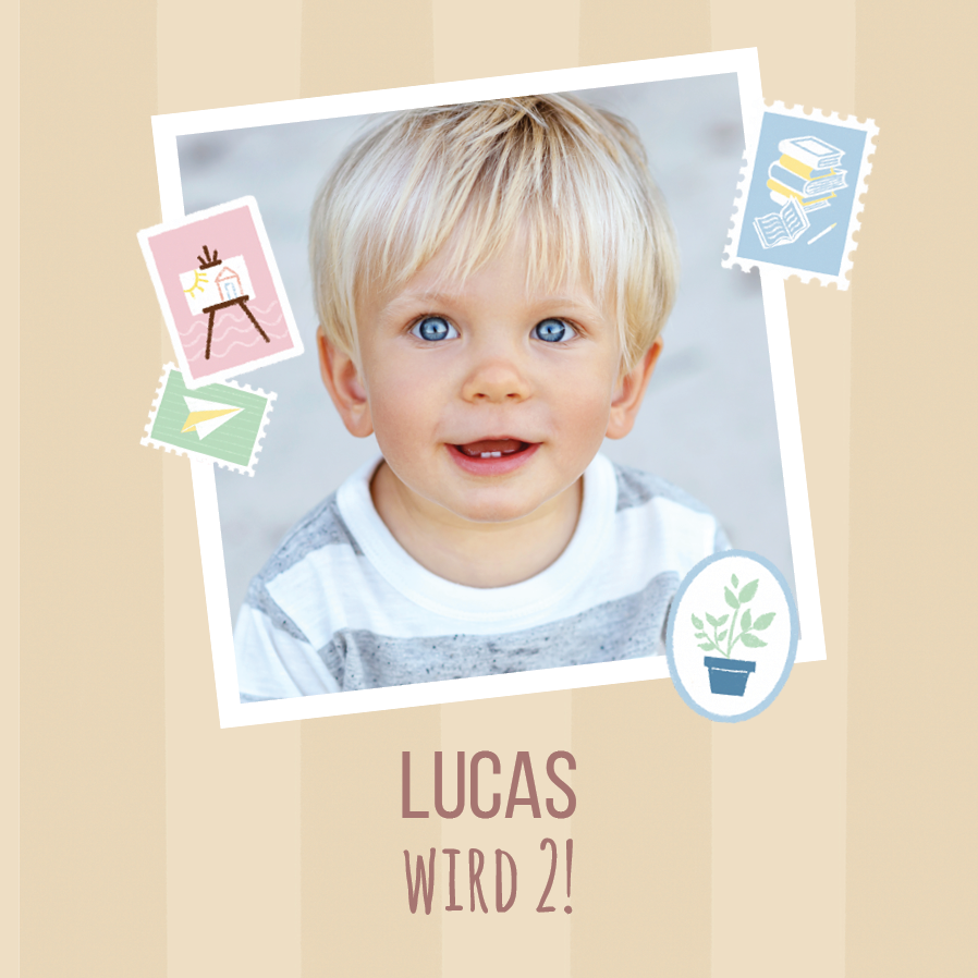 Einladungskarten — Sticker-Spaß