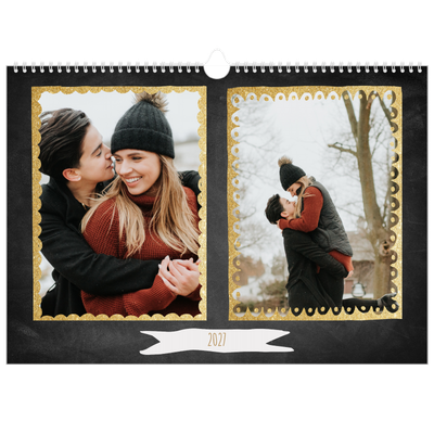 Fotokalender A3 — Glitzernder Rahmen [deckblatt]