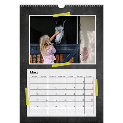 A3 Jahreskalender — Fotos mit Klebestreifen-Optik [Marsch]