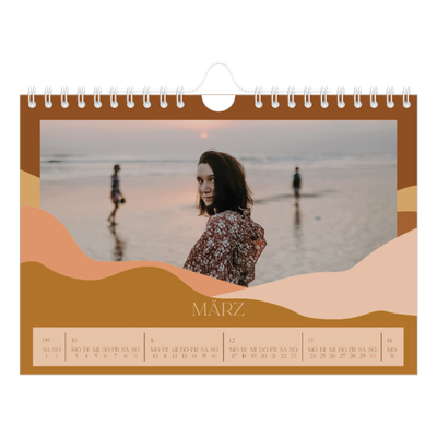 Fotokalender A5 — Berge in neutralen Farbtönen [Marsch]