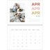 Fotokalender A4 doppelt (30 x 40 cm) — Bunte Schrift [April]