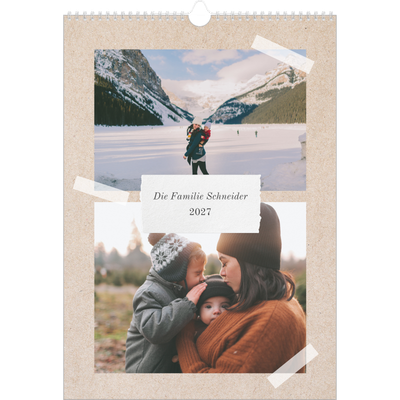 A3 Familienplaner — Handgemachter Planer - 3-köpfige Familie [deckblatt]
