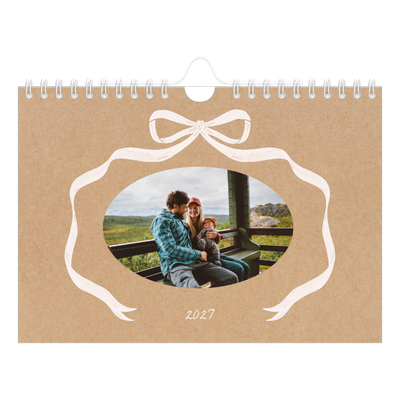 Fotokalender A5 — Kraftpapier und Schleife [deckblatt]