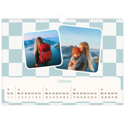 Fotokalender A3 — Retro-Muster [Februar]