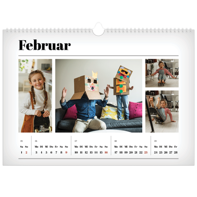 Fotokalender A3 — Zeitschriften-Stil [Februar]