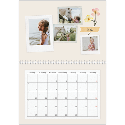 Fotokalender A4 doppelt (30 x 40 cm) — Vintage Scrapbook [deckblatt]